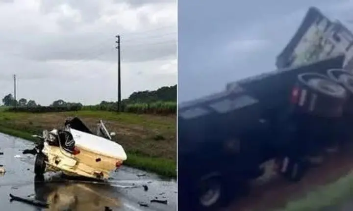 ACIDENTE NA BR-470 DEIXA CINCO MORTOS EM CAMPOS NOVOS (SC)