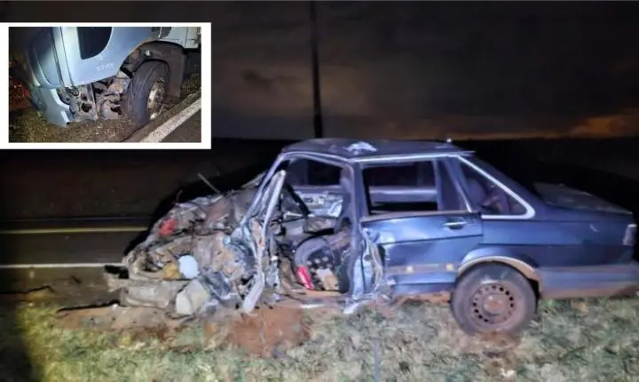 ACIDENTE NA PR-495 DEIXA MOTORISTA FERIDO ENTRE MEDIANEIRA E MISSAL