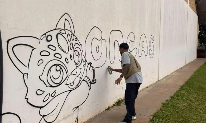 ARTE URBANA DESTACA ONÇA-PINTADA E REFORÇA IDENTIDADE AMBIENTAL DE MATELÂNDIA