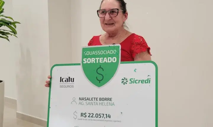 ASSOCIADA SICREDI DE SANTA HELENA É SURPREENDIDA COM R$ 22 MIL EM SORTEIO DE SEGURO DE VIDA 