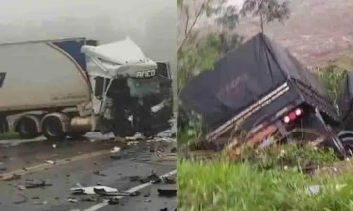 BATIDA ENTRE DUAS CARRETAS DEIXA MOTORISTA FERIDO NA BR-369, EM CORBÉLIA