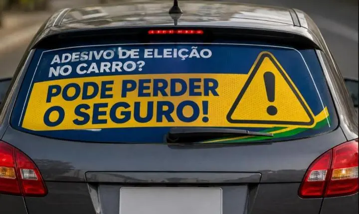 CARRO COM ADESIVO DE CANDIDATO PODE TER SEGURO AFETADO DURANTE CAMPANHA ELEITORAL