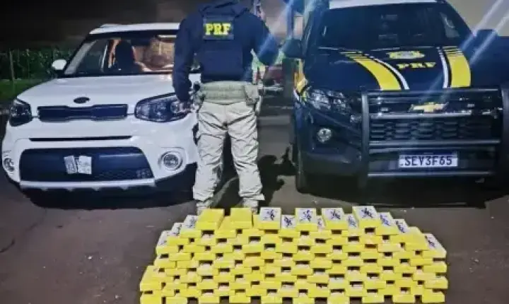 CASAL É PRESO COM QUASE 100 KG DE COCAÍNA NA BR-277 E BEBÊ ESTAVA NO CARRO