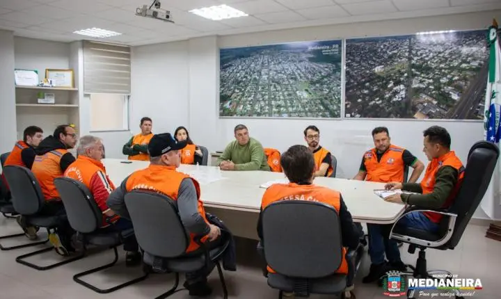 DEFESA CIVIL DE MEDIANEIRA DEFINE AÇÕES PREVENTIVAS PARA ENFRENTAMENTO DE RISCOS CLIMÁTICOS