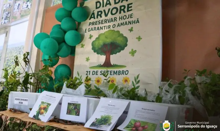 DIA DA ÁRVORE É MARCADO COM DISTRIBUIÇÃO GRATUITA DE MUDAS EM SERRANÓPOLIS DO IGUAÇU