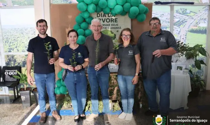 DIA DA ÁRVORE É MARCADO COM DISTRIBUIÇÃO GRATUITA DE MUDAS EM SERRANÓPOLIS DO IGUAÇU