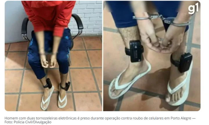DUAS TORNOZELEIRAS ELETRÔNICAS AO MESMO TEMPO? ATÉ DELEGADO FICOU SURPRESO, MAS RS TEM MAIS DE 20 PESSOAS NA MESMA SITUAÇÃO