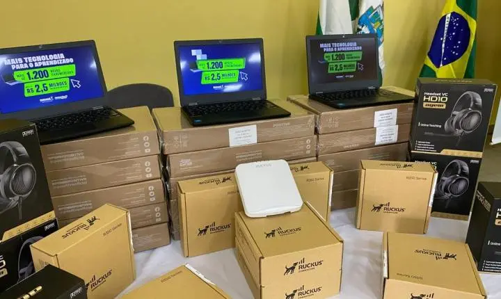ESCOLA MUNICIPAL RONDÔNIA DE ITAIPULÂNDIA RECEBE KIT TECNOLÓGICO PELO PROGRAMA INDICA PARANÁ