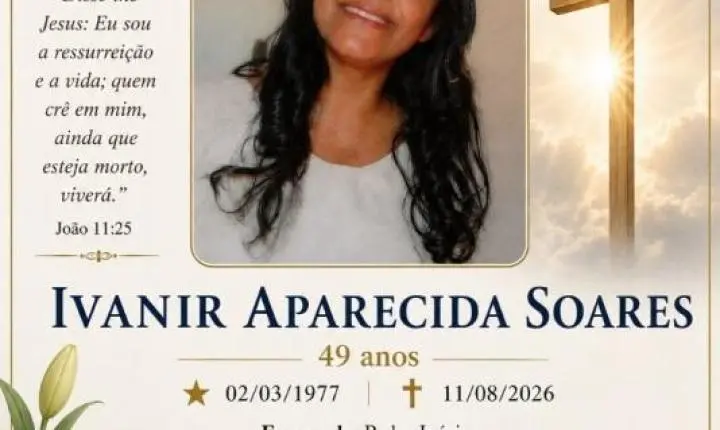 FALECE AOS 49 ANOS IVANIR APARECIDA SOARES