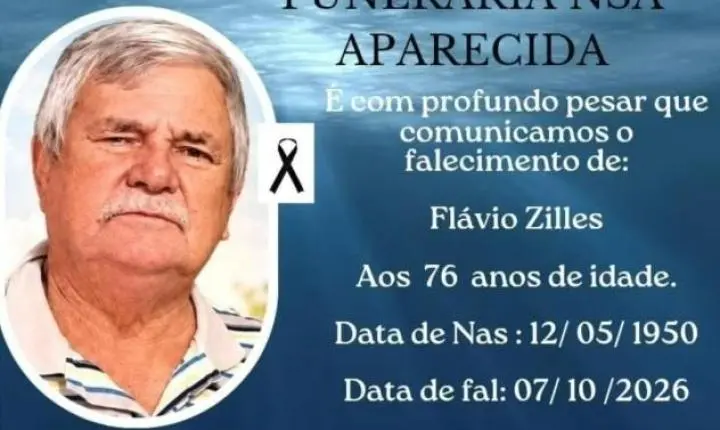 FALECE AOS 76 ANOS FLÁVIO ZILLES, EM ITAIPULÂNDIA