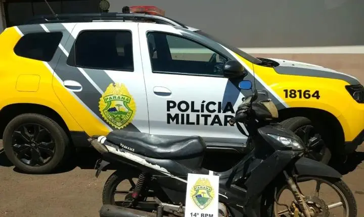 FISCALIZAÇÃO DA PM TERMINA COM MOTOCICLETA PARAGUAIA APREENDIDA EM MISSAL