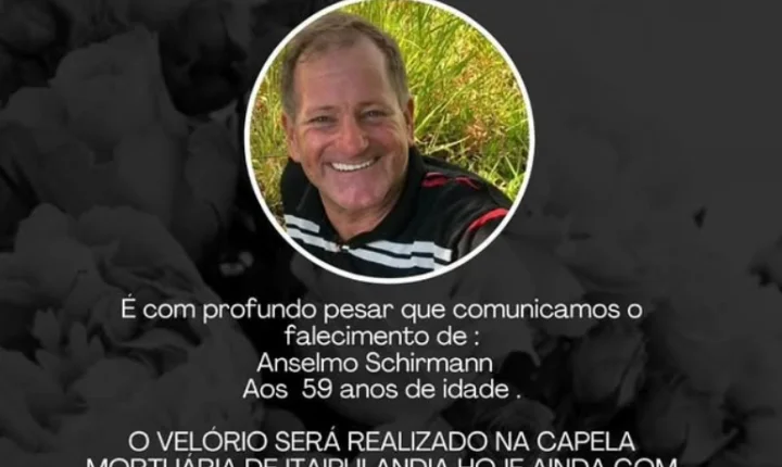 FUNERÁRIA NOSSA SENHORA APARECIDA DE ITAIPULÂNDIA COMUNICA O FALECIMENTO DE ANSELMO SCHIRMANN