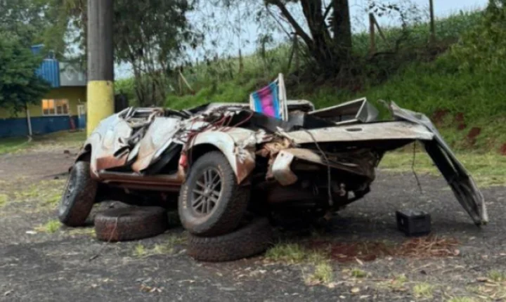 HOMEM MORRE EM VIOLENTO CAPOTAMENTO NA BR-277 ENTRE MEDIANEIRA E MATELÂNDIA