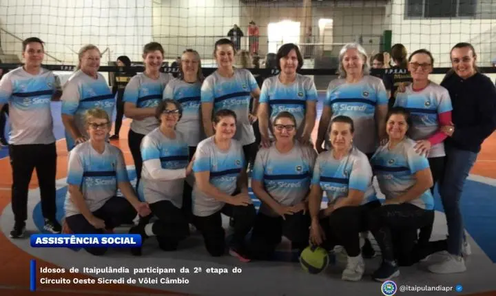 IDOSOS DE ITAIPULÂNDIA SE DESTACAM NA 2ª ETAPA DO CIRCUITO OESTE SICREDI DE VÔLEI CÂMBIO