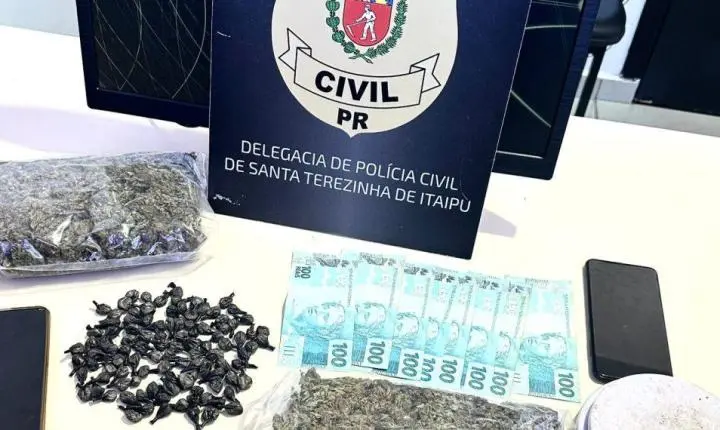 INVESTIGAÇÃO SOBRE DISPARO ACIDENTAL LEVA POLÍCIA CIVIL A DESCOBRIR DROGAS EM SANTA TEREZINHA DE ITAIPU