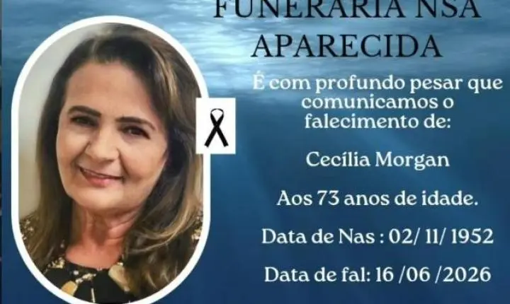 ITAIPULÂNDIA SE DESPEDE DE CECÍLIA MORGAN AOS 73 ANOS