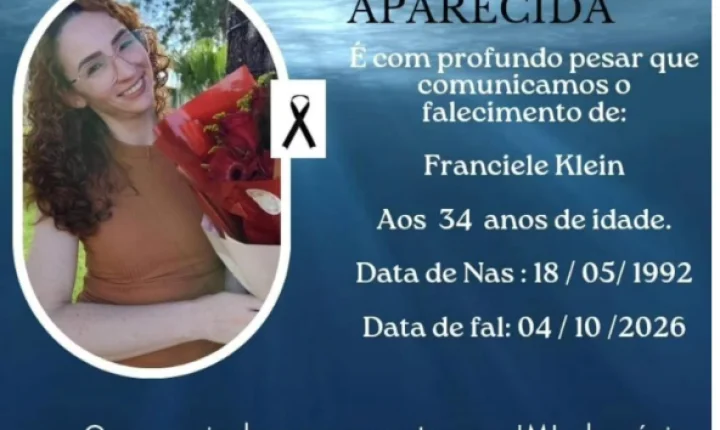 ITAIPULÂNDIA SE DESPEDE DE FRANCIELE KLEIN, QUE FALECEU AOS 34 ANOS