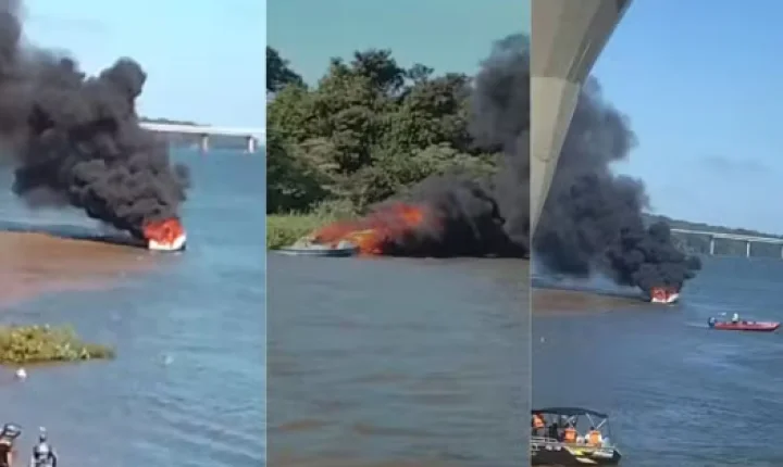 LANCHA EXPLODE NO RIO PARANÁ E DEIXA CINCO FERIDOS NO NOROESTE DO ESTADO