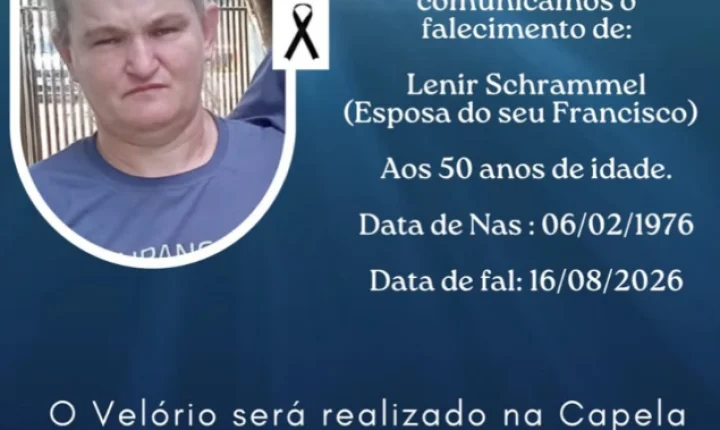 LENIR SCHRAMMEL FALECE AOS 50 ANOS EM ITAIPULÂNDIA