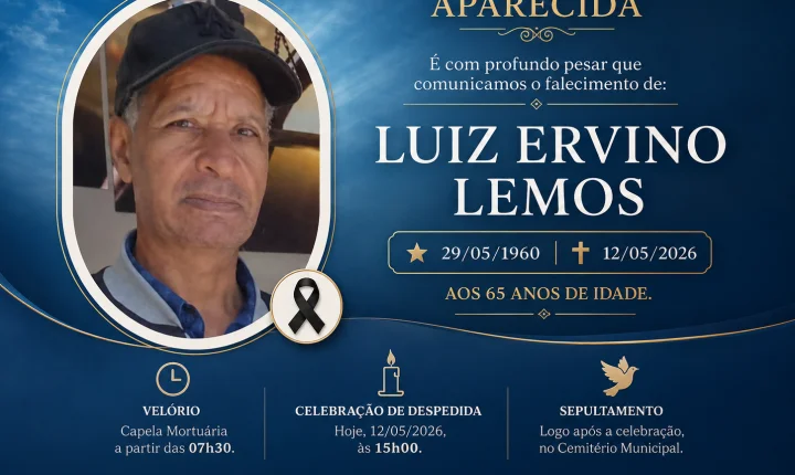 LUIZ ERVINO LEMOS FALECE AOS 65 ANOS EM ITAIPULÂNDIA