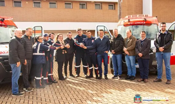 MEDIANEIRA RECEBE DUAS NOVAS AMBULÂNCIAS PARA REFORÇAR O ATENDIMENTO DO SAMU