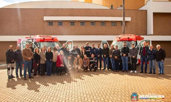 MEDIANEIRA RECEBE DUAS NOVAS AMBULÂNCIAS PARA REFORÇAR O ATENDIMENTO DO SAMU