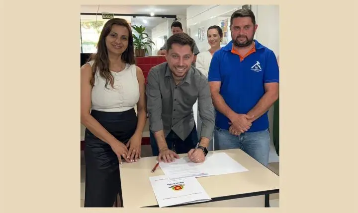 MUNICÍPIO DE MATELÂNDIA ASSINA ORDEM DE SERVIÇO PARA REFORMA DA VIGILÂNCIA EM SAÚDE