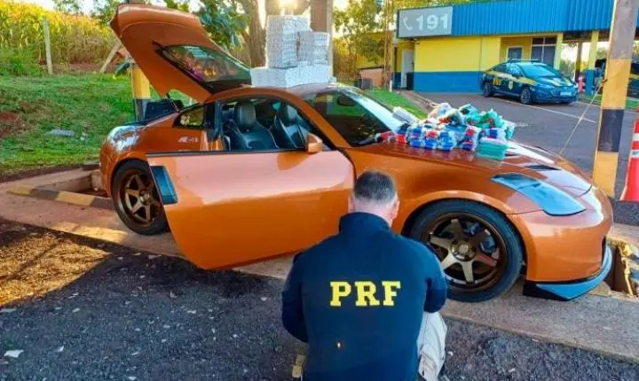 NA BR-277, EM CÉU AZUL, PRF APREENDE CARGA CONTRABANDEADA E MOTORISTA FOGE DURANTE FISCALIZAÇÃO