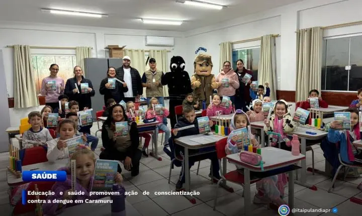 PALESTRA EDUCATIVA COM O TEMA “O QUE FAZER EM 10 MINUTOS: UNIDOS CONTRA A DENGUE” É REALIZADA NA ESCOLA DONA LEOPOLDINA EM ITAIPULÂNDIA