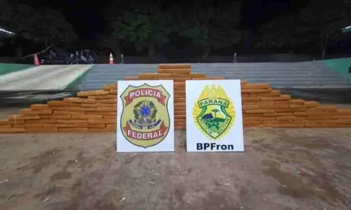 PATO BRAGADO: POLÍCIA FEDERAL E BPFRON APREENDEM MAIS DE 100 QUILOS DE MACONHA NO RIO PARANÁ