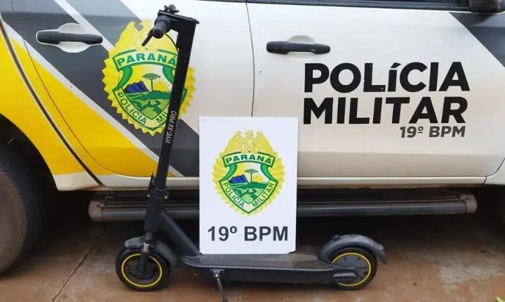 PATRULHA RURAL RECUPERA PATINETE FURTADO POUCAS HORAS APÓS O CRIME EM SANTA HELENA