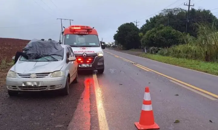 PEDESTRE MORRE APÓS SER ATROPELADO NA PR-495, EM MISSAL