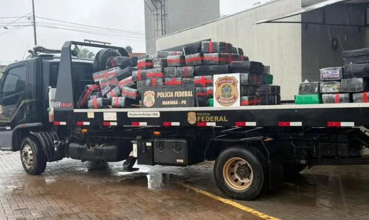 PF APREENDE MAIS DE 10 TONELADAS DE MACONHA EM MARINGÁ COM APOIO DA PRF