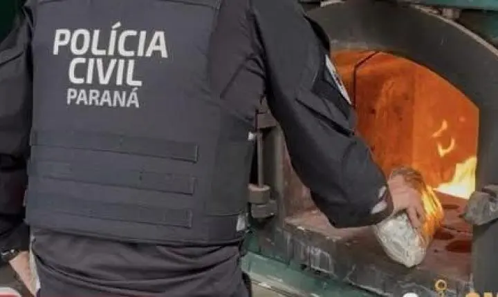 POLÍCIA CIVIL INCINERA QUASE 800 QUILOS DE DROGAS APREENDIDAS EM SÃO MIGUEL DO IGUAÇU