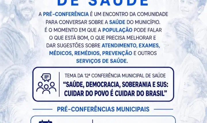 PRÉ-CONFERÊNCIA DE SAÚDE ACONTECE HOJE EM ITAIPULÂNDIA