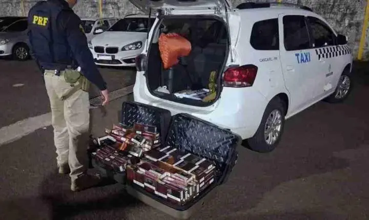 PRF E RECEITA FEDERAL APREENDEM CARGA DE CIGARROS CONTRABANDEADOS NA BR-277