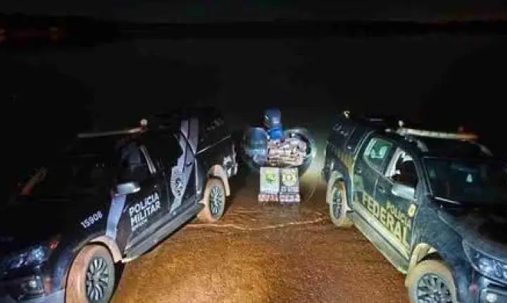 QUASE 900 QUILOS DE MACONHA SÃO APREENDIDOS EM PORTO CLANDESTINO DE SANTA HELENA