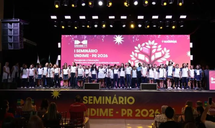 REPRESENTANTES DA EDUCAÇÃO DE ITAIPULÂNDIA PARTICIPAM DO SEMINÁRIO ESTADUAL DA UNDIME-PR EM MARINGÁ