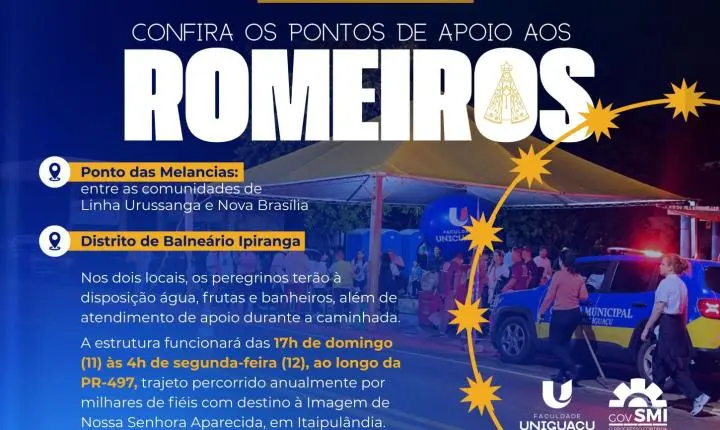 SÃO MIGUEL DO IGUAÇU PREPARA PONTOS DE APOIO PARA ROMEIROS RUMO A ITAIPULÂNDIA