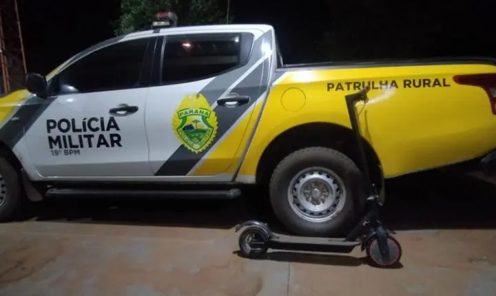 SUSPEITO DE FURTAR PATINETES É LOCALIZADO E DETIDO EM SANTA HELENA
