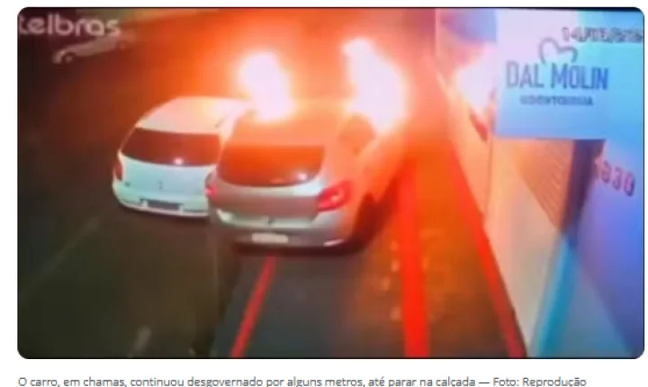 SUSPEITO PULA DE CARRO EM MOVIMENTO QUE PEGAVA FOGO DURANTE PERSEGUIÇÃO POLICIAL NO PARANÁ