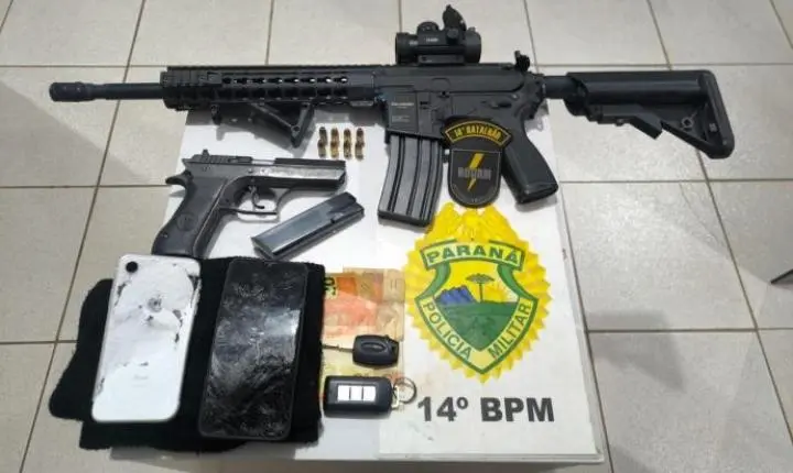 TRÊS SUSPEITOS SÃO PRESOS APÓS ROUBO DE VEÍCULO EM MEDIANEIRA E PERSEGUIÇÃO PELA BR-277, EM SÃO MIGUEL DO IGUAÇU